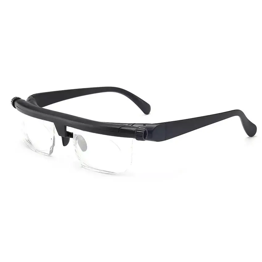 Wholesale 2021 adjustable focus fashion magnifying eyeglasses PC fold diopters variable lens correction glasses adjustable