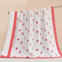 Tissu en mousseline de gaze à 6 couches, fil peigné, motif tissé pour bébé, trame unie pour la literie