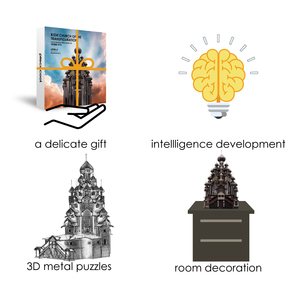 Rompecabezas Metálico 3D de Alta Calidad Piececool HP088-KYS, Iglesia de la Transfiguración de Kizhi, para Adultos - Product Image 6