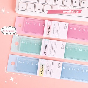 Regla Recta de Plástico Creativa Color Gelatina, Escala de 20 cm de Alta Estética para Estudiantes, Trabajo de Oficina y Dibujo - Product Image 1