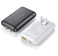 Chargeur USB C ultra-fin HNT 30W 18W, bloc de charge rapide à double port de 1,6 cm de large, adaptateur secteur de voyage Type C+A pour iPhone