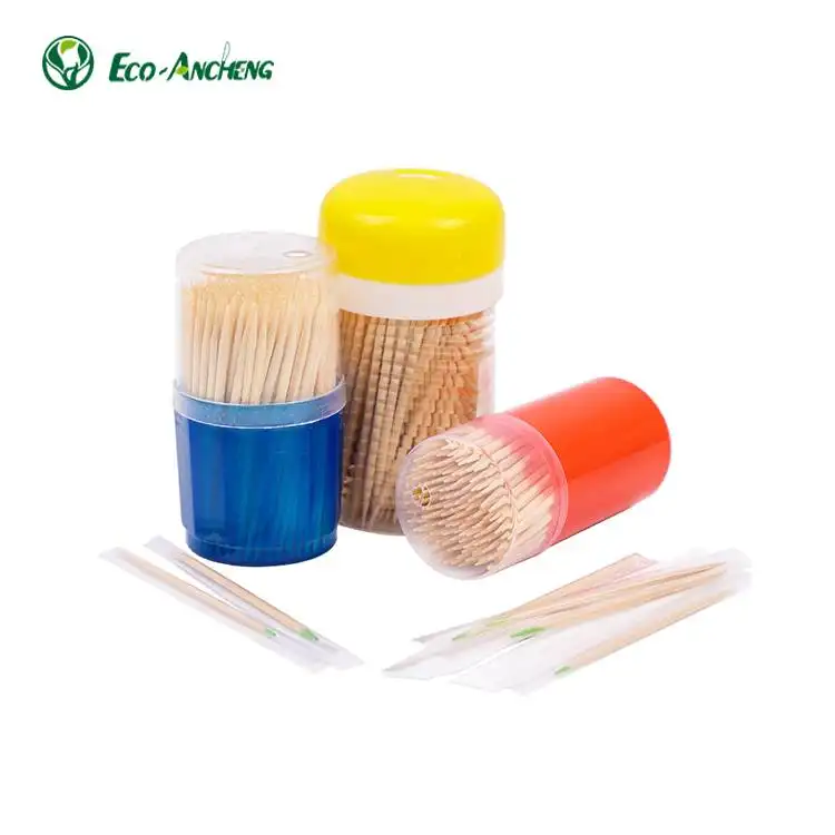 High quality custom cinnamon bamboo wooden mini flavored toothpicks