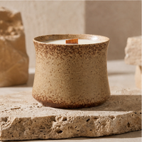 OEM ODM, pot en céramique vintage moderne et écologique de luxe, bougies parfumées à la cire de soja romantiques, aromathérapie
