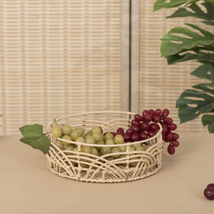 Handmade Woven Oval Rattan <b>Storage</b> <b>Basket</b> Eco-Friendly Desktop Organizer For Home Hotel Living Room - Product Image 1