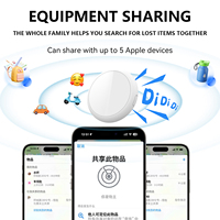 XOWO Smart Air Tag Tracker Finder Locator avec écran OLED, contrôle par application, anti-perte pour portefeuille, sacs, valises, enfants, personnes âgées