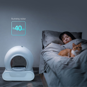 Toilette automatique pour chat 65L avec suivi <span class=keywords><strong>de</strong></span> santé, design sans serrage, bac à litière autonettoyant à entrée basse 140mm, contrôle robotisé via application WiFi - Product Image 4