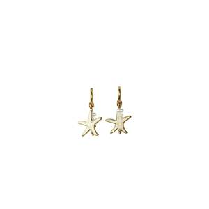 Boucles d'oreilles pendantes en forme d'étoile de mer, acier inoxydable 316L, placage or PVD, bijoux de mode durables - Product Image 1