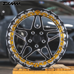 Jantes de course ZXMM usinées monobloc 5 branches Beadlock 15x8 17x4.5 17x9 17x10 18x9J 6x135 CB87.<span class=keywords><strong>1</strong></span> 6 trous pour Camaro C6 C8 A6 - Product Image 1
