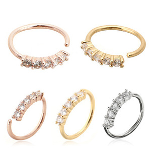 Anillo de Nariz de Diamante Sin Perforación 2026 para Mujer y Hombre, Pendientes de Moda de Acero Inoxidable, Anillos de Septum Falsos - Product Image 4