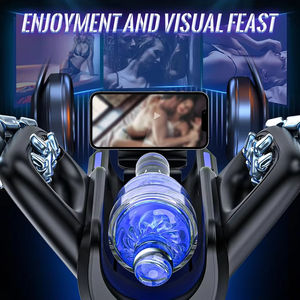 Çift Saplı Leten King Seks Makinesi Elektrikli İtici Erkek Mastürbatörü Orgazm Yetişkin Oyuncakları 2 Yumuşak Kılıf Sesli Penis Stimülatörü - Product Image 3