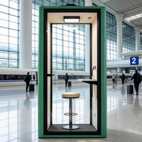 Cabine téléphonique moderne en aluminium, silencieuse et à haute vitesse, avec hauteur réglable pour immeuble de bureaux et bureau à domicile