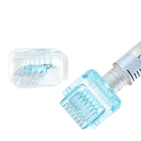 Sérum professionnel Hydra Needle Stamp pour le visage, flacon en plastique, micro-aiguilles 0,25 mm, 0,5 mm, 0,1 mm, rouleau Derma 3-en-1, 64, 112 aiguilles