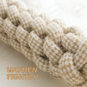 Büyük boy doğal kenevir köpek oyuncaklar Bite direnci kenevir halat köpek çiğnemek oyuncak seti - Product Image 3