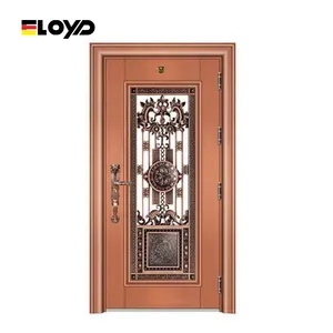 Eloyd Factory Luxury Exterior Secure Metal Door Homes Entrance Morden Front Entry Door Security Steel Gate Doors For House