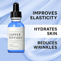 Sérum Personnalisé Bio GHK-Cu Végétalien aux Peptides de Cuivre et Acide Hyaluronique Anti-Âge Raffermissant Réparateur 100ml Visage OEM