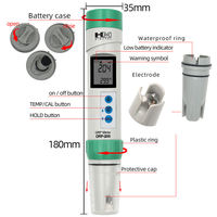 Testeur numérique portable haute précision étanche HM ORP-200, analyseur de température ORP, capteur ORP, sonde ORP
