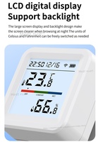 Higrómetro Inteligente WiFi Tuya con Retroiluminación, Sensor de Temperatura y Humedad, Compatible con Alexa, Google Home y Asistente