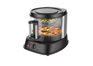 Horno Eléctrico para Pizza de 900W, 220V/120V, Rotación de 360 Grados, Cocción de 2 Piezas de 10 Pulgadas a la Vez, Modelo 01D - Product Image 5