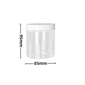 83mm 400ml Wholesale Small Candy Nut Jar Food Grade PET Plastic Packing Jar With Aluminum Lid