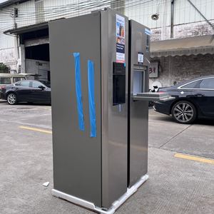 Tủ lạnh với Máy làm đá/Máy Nghiền bên cạnh tủ lạnh cửa đôi làm mát bằng không khí sương giá miễn phí biến tần EU tiêu chuẩn A + 220V 50/60Hz - Product Image 2