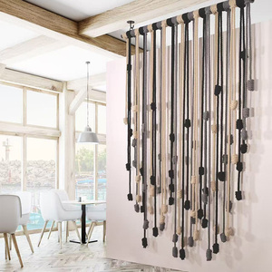 Arte de Pared de Macramé con Borlas de Cuerda Degradada Anudadas a Mano de Grado Hotelero OEM para Vestíbulos de Hoteles, <span class=keywords><strong>Torres</strong></span> de Oficinas y Atrios Corporativos - Product Image 6
