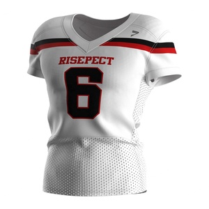 Maillot de football américain professionnel avec coutures renforcées, compatible avec les protections, évacuant l'humidité et durable pour un confort optimal - Product Image 2