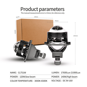 ไฟหน้าโปรเจคเตอร์แบบ Bi-<span class=keywords><strong>LED</strong></span> สามสี รุ่น Chenlang ขนาด 3 นิ้ว สว่างพิเศษ ไฟสูง/ต่ำ 140W/120W สำหรับรถยนต์พวงมาลัยขวา/ซ้าย  แบบแบน สำหรับอุปกรณ์ตกแต่งรถยนต์ - Product Image 6