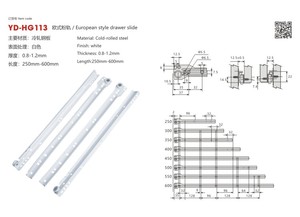 Glissières de tiroir de style européen pour armoire à outils de meubles - Product Image 6