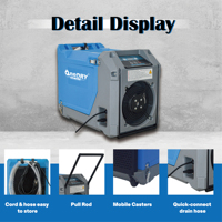 ONEDRY Global OEM/ODM Déshumidificateur commercial LGR 88 pintes avec pompe de purge automatique, poignée et roues