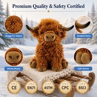 Kustom lucu Highland boneka sapi hewan sapi mainan mewah lembut pertanian Plushie disesuaikan mainan mewah untuk anak-anak