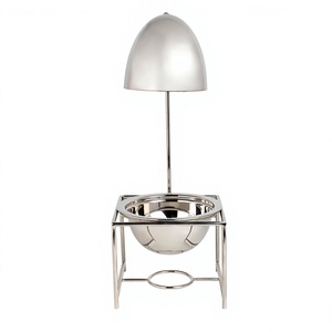 Shape Stainless Steel Hot Pot Stand for Dinner Party <b>Food</b> Supplies Casseroles <b>Server</b> 24cm Diameter Dishwasher Safe Modern Design - Product Image 1