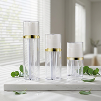 Fabricant sur mesure de flacons cosmétiques à double paroi, capacité 50 ml * 2, 75 ml * 2, flacon en plastique transparent à double compartiment pour soins de la peau
