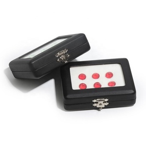 Fabrication quantité minimale de commande 20pcs Noir Stockage Métal Velours <span class=keywords><strong>Perle</strong></span> Présentation Anneaux Cuir <span class=keywords><strong>Diamant</strong></span> Bijoux Plateau Boîte - Product Image 4
