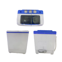 Large Capacity Twin Tub Washing Machine Semi-automatic Plastic Housing Laundry Washer Factory Direct