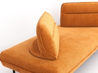Canapé en tissu moderne Nisco à deux places - Pieds en métal durables et confortables Modèle F811 |   Meuble multifonctionnel pour salon/hôtel/appartement chambre à coucher