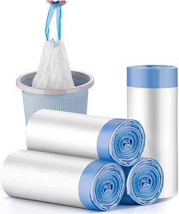 Drawstring trash bag cotton drawstring trash bag waste bags <b>roll</b> wholesale for household or outdoor - Product Image 1