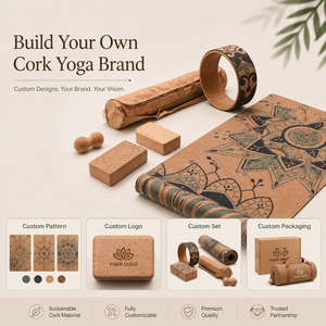 Tapis de yoga en liège naturel avec logo imprimé, 3 mm et 2 mm, pliable, biodégradable, <span class=keywords><strong>Vitality</strong></span> Cork Yoga <span class=keywords><strong>Mat</strong></span> - Product Image 6