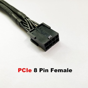 Vrouwelijke Dubbele 8(6 + 2) Pin Pci Express Gevlochten Mouw Splitter Voedingskabel Voor Gpus-Hoge Kwaliteit Pvc Koper Aangepaste Lengte Kleur - Product Image 2