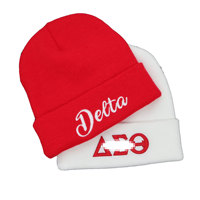 Chapeau d'hiver de créateur de mode chapeau de bonnet Jacquard américain avec des lettres grecques pour les filles de sororité pour les voyages d'affaires à la plage