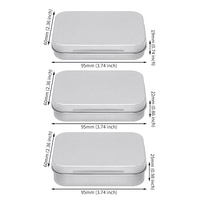 Vente en gros Boîte rectangulaire personnalisée avec charnière Boîte d'emballage recyclable en métal pour bonbons à la menthe