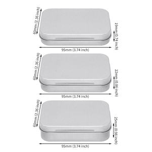 Caja Rectangular de Hojalata Personalizada al por Mayor con Bisagra Envase Metálico Reciclable para Caramelos de Menta - Product Image 2