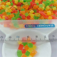 Fabriek Groothandel Bulk Kleurrijke 10Mm Gemengde Kleur Papaja Dobbelstenen Papaja Korrels Voor Fruit Thee Ingrediënten