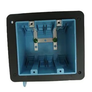 Two Gang Plastic Weatherproof Rectangle Switch Device Wiring Blue Box for Canada