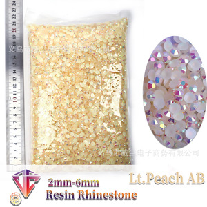 แก้วคริสตัล SS6เจลลี่ AB 2มม. ทำจากเรซินพลอยเทียมไม่ผ่านความร้อน VC สำหรับงานศิลป์แบบทำมือสำหรับเสื้อผ้ารองเท้ากระเป๋าเล็บ - Product Image 4