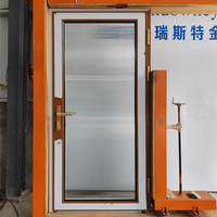 Pintu Ayun Aluminium Minimalis Modern Panel Kaca Besar Thermal Break untuk Rumah dan Kantor Kontemporer