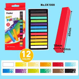 FOSKA 12/24 <span class=keywords><strong>Craies</strong></span> <span class=keywords><strong>Pastel</strong></span> Artistiques de Qualité Supérieure, Couleurs Vives, Forme Carrée de 65 mm, Texture Douce pour un Effet de Dessin Exceptionnel - Product Image 2