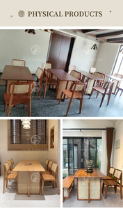 Sedia da Pranzo Scandinava <span class=keywords><strong>in</strong></span> <span class=keywords><strong>Legno</strong></span> Massello con Schienale <span class=keywords><strong>in</strong></span> Rattan - Finiture <span class=keywords><strong>in</strong></span> <span class=keywords><strong>Legno</strong></span> Scuro, Sedia Laterale <span class=keywords><strong>per</strong></span> <span class=keywords><strong>Cucina</strong></span>, Casa e Ristorante - Product Image 5