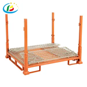 Welded Transport Folding Metal Hot Dip Galvanized Storage Wire Container Cage Warehousing Equipments