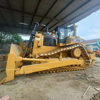 Bulldozer sur chenilles Caterpillar D8R d'occasion d'origine japonaise, moteur 3406, pompe, décompacteur, pour travaux de construction et nivellement de terrain, 2023, 9,2 m de débroussaillage