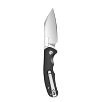 Couteau pliant en aluminium et acier inoxydable D2, artisanat de précision, noir, EDC, haute dureté, pour la chasse, la pêche, le camping, la randonnée